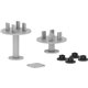 Lorell Adaptable Panel System T Connector Set - Steel - Silver