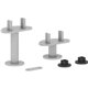 Lorell Adaptable Panel System L Connector Set - Steel - Silver