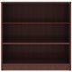 Lorell Mahogany Laminate Bookcase - 3 Shelf(ves) - 36" Height x 36" Width x 12" Depth - Sturdy, Adjustable Feet, Adjustable Shel