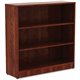 Lorell Cherry Laminate Bookcase - 3 Shelf(ves) - 36" Height x 36" Width x 12" Depth - Sturdy, Adjustable Feet, Adjustable Shelf 