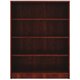 Lorell Cherry Laminate Bookcase - 4 Shelf(ves) - 48" Height x 36" Width x 12" Depth - Sturdy, Adjustable Feet - Cherry - Laminat