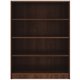 Lorell Walnut Laminate Bookcase - 4 Shelf(ves) - 48" Height x 36" Width x 12" Depth - Sturdy, Adjustable Feet - Walnut - Laminat