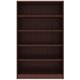 Lorell Bookshelf - 0.8" Shelf, 36" x 12"60" - 5 Shelve(s) - 4 Adjustable Shelf(ves) - Square Edge - Material: Thermofused Lamina