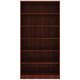 Lorell Cherry Laminate Bookcase - 6 Shelf(ves) - 73" Height x 36" Width x 12" Depth - Sturdy, Adjustable Feet, Adjustable Shelf 