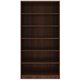 Lorell Walnut Laminate Bookcase - 6 Shelf(ves) - 72" Height x 36" Width x 12" Depth - Sturdy, Adjustable Feet, Adjustable Shelf 