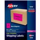Avery Neon Shipping Labels for Laser Printers, 5-1/2" x 8-1/2" , 200 Pink Labels (5948) - Avery Neon Shipping Labels, 5-1/2" x 8