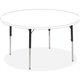 Lorell Activity Table Standard Height Adjustable Leg Kit - 30" Length x 1.1" Diameter - Black, Chrome
