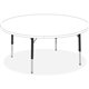 Lorell Activity Table Low Height Adjustable Leg Kit - 25" Length x 1.1" Diameter - Black, Chrome