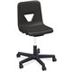 Lorell Classroom Adjustable Height Padded Mobile Task Chair - 5-star Base - Black - Polypropylene - 1 Each