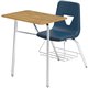 Lorell Rectangular Medium Oak Top Student Combo Desks - For - Table TopMedium Oak Rectangle, High Pressure Laminate (HPL) Top - 
