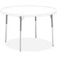 Lorell Classroom Activity Table Standard Height Adjustable Leg Kit - 30" Length x 1.1" Diameter - Chrome, Silver Mist