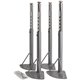 Lorell Classroom Activity Table Low Height Adjustable Leg Kit - 30" Length x 1.1" Diameter - Silver Mist, Chrome