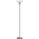 Lorell 13-watt Bulb Floor Lamp - 70.5" Height - 11.2" Width - 13 W CFL Bulb - Floor-mountable - Silver - for Office, Meeting Roo