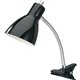 Lorell 10-watt LED Bulb Clip-on Desk Lamp - 15.5" Height - 3" Width - 10 W LED Bulb - Plastic - Desk Mountable - Black - for Des