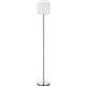 Lorell Linen Shade 10-watt LED Floor Lamp - 65" Height - 12" Width - 10 W LED Bulb - Brushed Nickel - Floor-mountable - Silver -
