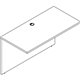 Lorell Prominence 2.0 Gray Elm Laminate Desk Unit - 48" x 24"29" , 1" Top, 0.1" Edge - Band Edge - Material: Particleboard - Fin