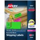 Avery 2"x 4" Neon Shipping Labels with Sure Feed for Laser Printers, Assorted: Green, Pink, Yellow Labels, 1,000 Neon Labels (59