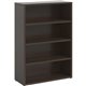 Lorell Prominence Espresso Laminate Bookcase - 34" x 12"48" , 1" Top - 3 Shelve(s) - Band Edge - Material: Particleboard - Finis
