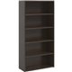 Lorell Prominence Espresso Laminate Bookcase - 34" x 12"69" , 1" Top - 0 Door(s) - 5 Shelve(s) - Band Edge - Material: Particleb