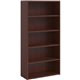 Lorell Prominence Mahogany Laminate Bookcase - 34" x 12"69" , 1" Top - 0 Door(s) - 6 Shelve(s) - Band Edge - Material: Particleb