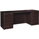 Lorell Prominence 2.0 Espresso Laminate Double-Pedestal Credenza - 2-Drawer - 66" x 24"29" , 1" Top - 2 x File Drawer(s) - Doubl