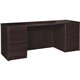 Lorell Prominence 2.0 Espresso Laminate Double-Pedestal Credenza - 2-Drawer - 72" x 24"29" , 1" Top - 2 x File Drawer(s) - Doubl