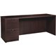 Lorell Prominence 2.0 Espresso Laminate Left-Pedestal Credenza - 2-Drawer - 72" x 24"29" , 1" Top - 2 x File Drawer(s) - Single 