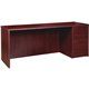 Lorell Prominence 2.0 Mahogany Laminate Right-Pedestal Credenza - 2-Drawer - 72" x 24"29" , 1" Top - 2 x File Drawer(s) - Single
