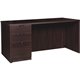 Lorell Prominence 2.0 Espresso Laminate Box/Box/File Left-Pedestal Desk - 3-Drawer - 1" Top, 60" x 30"29" - 3 x File, Box Drawer