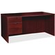 Lorell Prominence 2.0 Mahogany Laminate Box/File Left-Pedestal Desk - 2-Drawer - 1" Top, 66" x 30"29" - 2 x File, Box Drawer(s) 