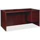 Lorell Prominence 2.0 Mahogany Laminate Box/File Right-Pedestal Desk - 2-Drawer - 1" Top, 66" x 30"29" - 2 x File, Box Drawer(s)