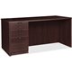 Lorell Prominence 2.0 Espresso Laminate Box/Box/File Left-Pedestal Desk - 3-Drawer - 1" Top, 72" x 36"29" - 3 x File, Box Drawer
