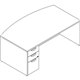 Lorell Prominence 2.0 Gray Elm Laminate Desk Unit - 72" x 42"29" , 1" Top, 0.1" Edge - 3 x File, Box Drawer(s) - Double Pedestal