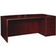 Lorell Prominence 2.0 Mahogany Laminate Box/Box/File Right-Pedestal Desk - 3-Drawer - 1" Top, 72" x 42"29" - 3 x File, Box Drawe
