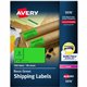 Avery 2"x 4" Neon Shipping Labels with Sure Feed, Neon Green Labels for Laser Printers, 1,000 Neon Labels (5976) - Avery 2"x 4" 