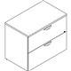 Lorell Prominence 2.0 Gray Elm Laminate Desk Unit - 36" x 22"29" , 1" Top, 0.1" Edge - 2 x File Drawer(s) - Band Edge - Material