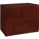 Lorell Prominence 2.0 Mahogany Laminate Lateral File - 2-Drawer - 36" x 22"29" - 2 x File Drawer(s) - Band Edge - Material: Lami