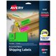 Avery Neon Shipping Labels with Sure Feed for Laser Printers, 2"x4" , Assorted Colors, 150 Labels (5978) - Avery 2"x4" Neon Ship