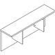 Lorell Prominence 2.0 Gray Elm Laminate Desk Unit - 47.3" x 11.9"12" , 1" Table Top, 0.1" Edge - Band Edge - Material: Particleb