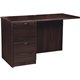 Lorell Prominence 2.0 Espresso Laminate Left Return - 2-Drawer - 42" x 24"29" , 1" Top - 2 x File Drawer(s) - Band Edge - Materi
