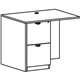 Lorell Prominence 2.0 Gray Elm Laminate Desk Unit - 42" x 24"29" , 1" Top, 0.1" Edge - 2 x File Drawer(s) - Band Edge - Material
