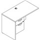 Lorell Prominence 2.0 Gray Elm Laminate Desk Unit - 42" x 24"29" , 1" Top, 0.1" Edge - 2 x File, Box Drawer(s) - Single Pedestal