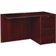 Lorell Prominence 2.0 Mahogany Laminate Right Return - 2-Drawer - 42" x 24"29" , 1" Top - 2 x File Drawer(s) - Band Edge - Mater