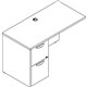 Lorell Prominence 2.0 Gray Elm Laminate Desk Unit - 48" x 24"29" , 1" Top, 0.1" Edge - 2 x File Drawer(s) - Band Edge - Material