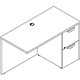 Lorell Prominence 2.0 Gray Elm Laminate Desk Unit - 48" x 24"29" , 1" Top, 0.1" Edge - 2 x File Drawer(s)Right Side - Material: 