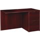 Lorell Prominence 2.0 Mahogany Laminate Right Return - 2-Drawer - 48" x 24"29" , 1" Top - 2 x File Drawer(s) - Band Edge - Mater