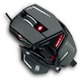 Mad Catz The Authentic R.A.T. 8+ Optical Gaming Mouse - Pixart 3389 - Cable - Black - 1 Pack - USB 2.0 - 16000 dpi - 11 Button(s