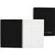 Mead Action Planner Business Notebook - Twin Wirebound - 9.50" x 7.5" x 0.6" - Black Cover - Pocket, Pen Loop, Perforated, Dual-