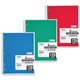 Mead 3-Subject Wire-bound Notebook - Letter-size - 120 Sheets - Spiral - College Ruled - Letter - 8" x 11" - White Paper - Assor