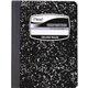 Mead Composition Book - Sewn - 7 1/2" x 9 3/4" - White Paper - Black Marble Cover - 1 Each
